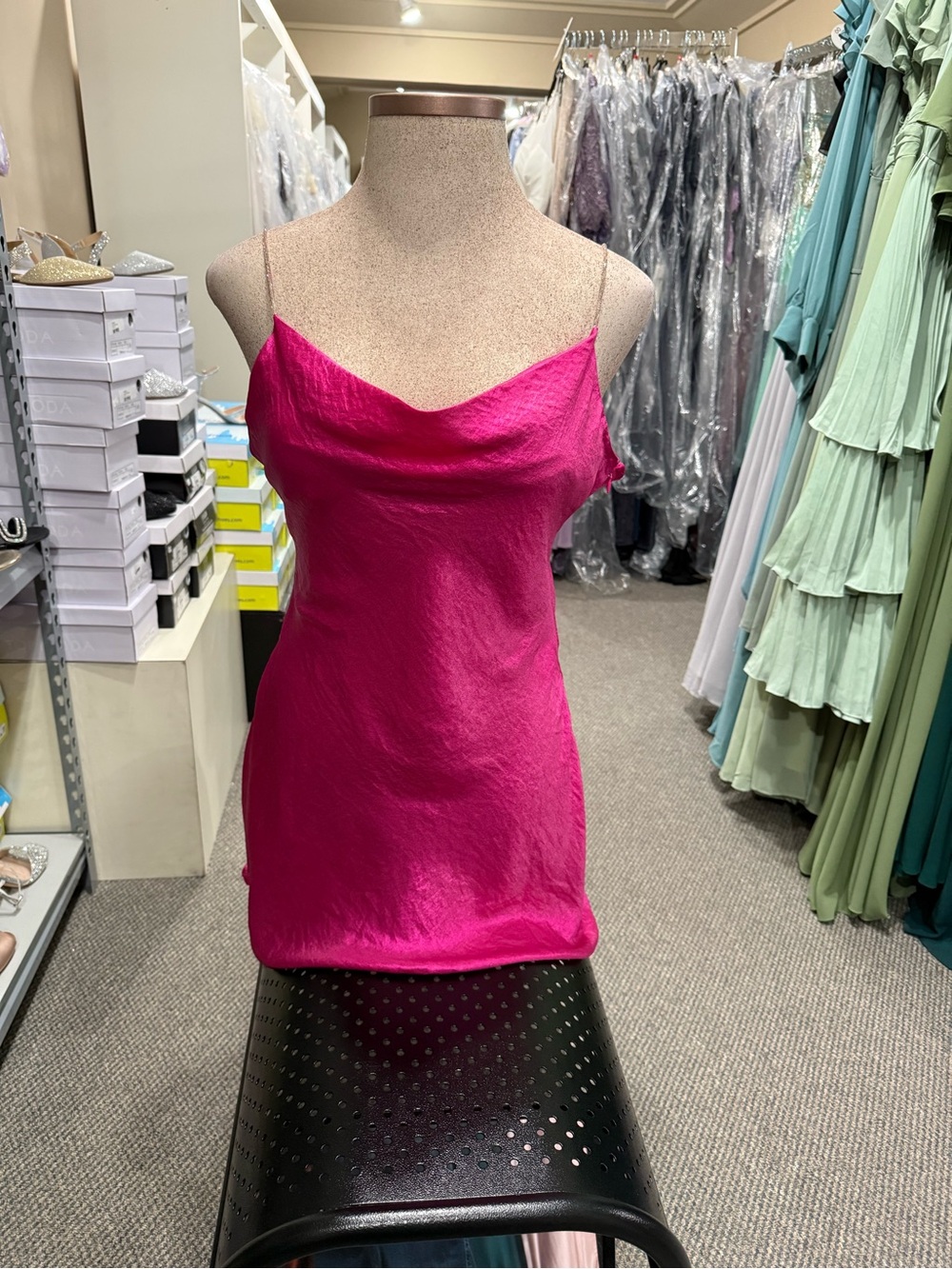 Cowl Neck Mini Dress